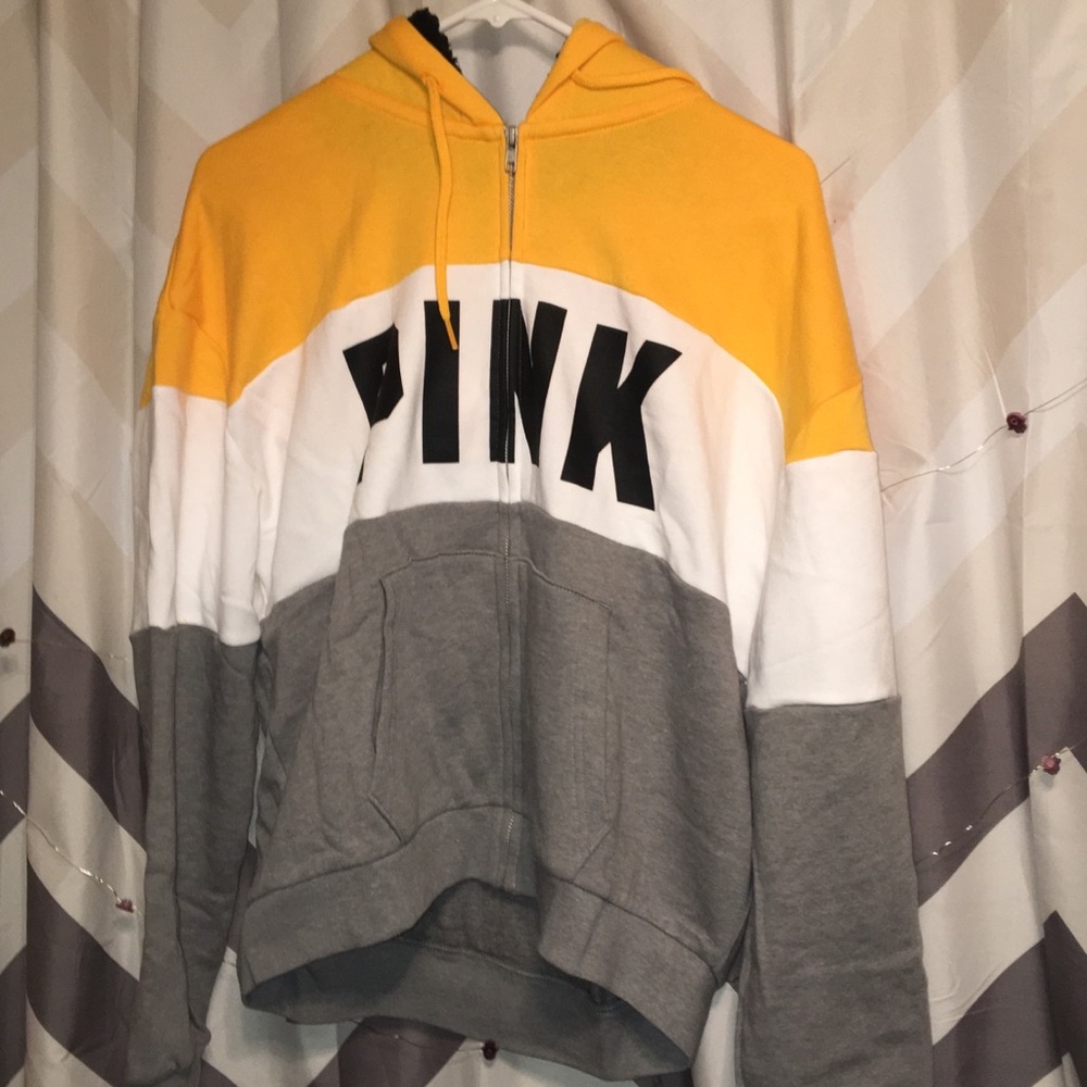 Vs PINK SHERPA LINED HOOD SLOUCHY FULL-ZIP